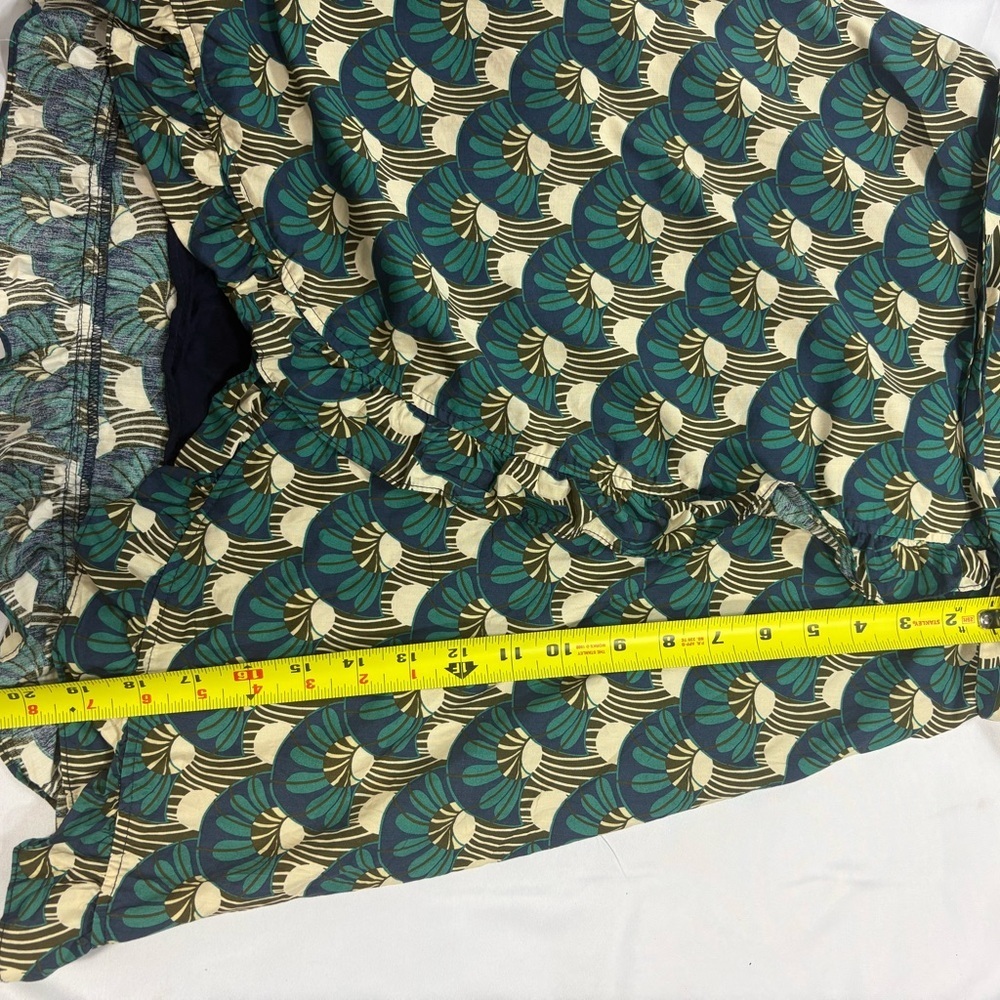 NAF NAF Green and Cream Patterned Mini Dress - Picture 6 of 7